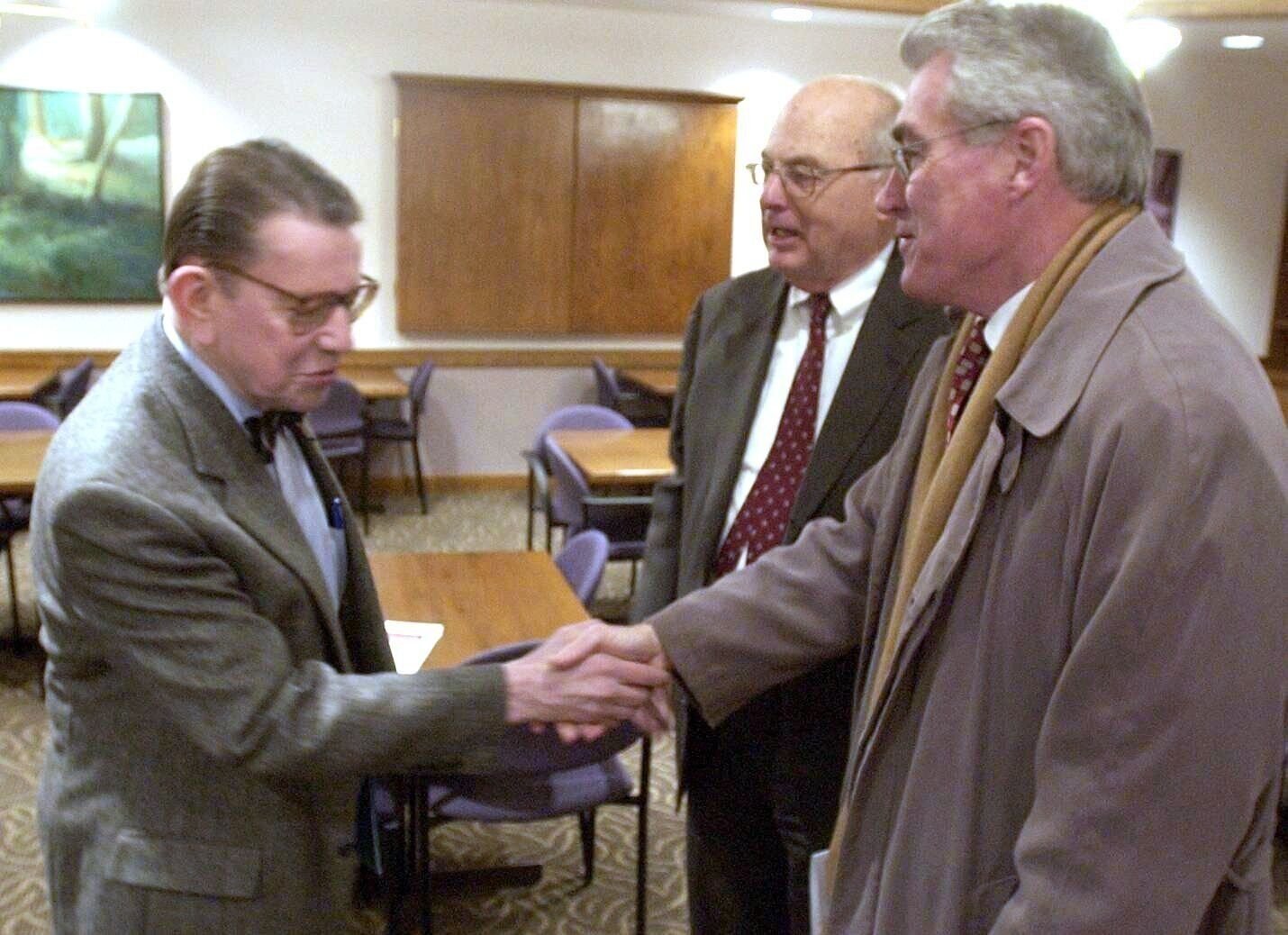 Paul Simon, Jim Edgar and Adlai Stevenson, 2002